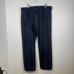 Kapital Plaid Blue/Green Gem Pants Size 38