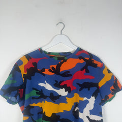 Valentino Allover Multi Color Camo T-Shirt