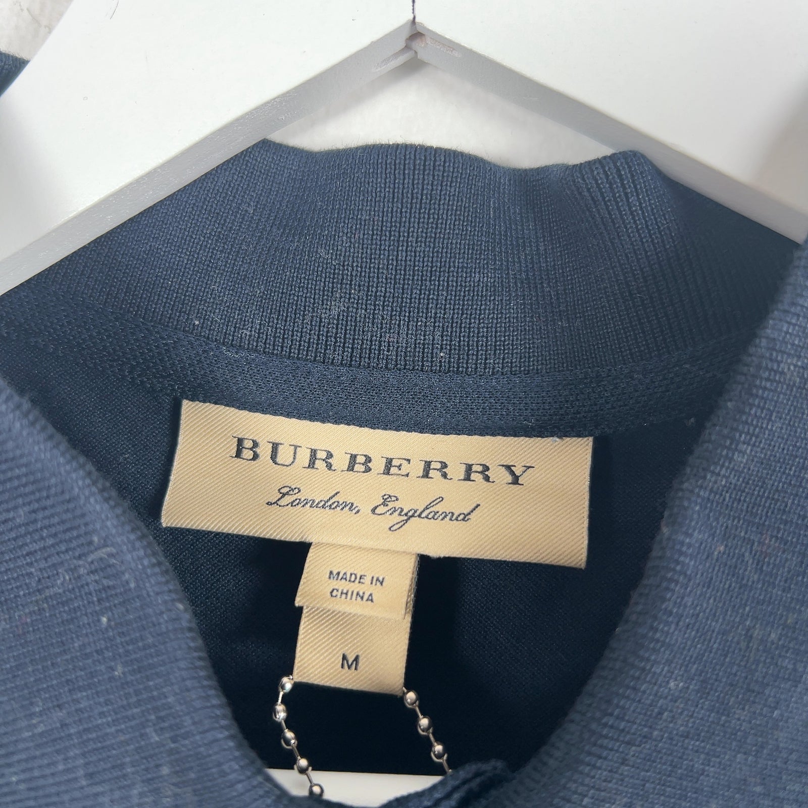 Burberry Striped Collared Polo Shirt
