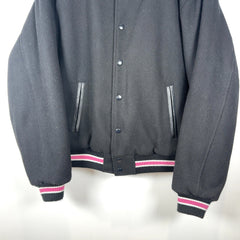 Stussy 'Talk Melton' Striped Varsity Jacket