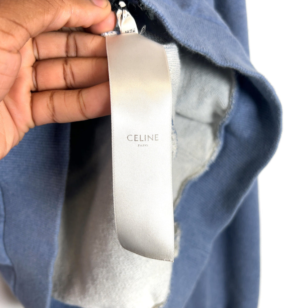 Celine Light Blue Logo Hoodie