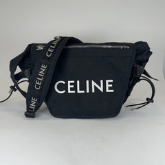 Celine Logo Nylon Trekking Messenger Bag
