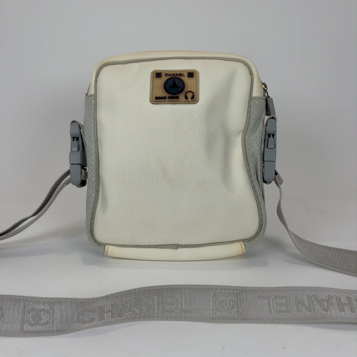 Chanel Sports Interlocked Logo Nylon Side Bag