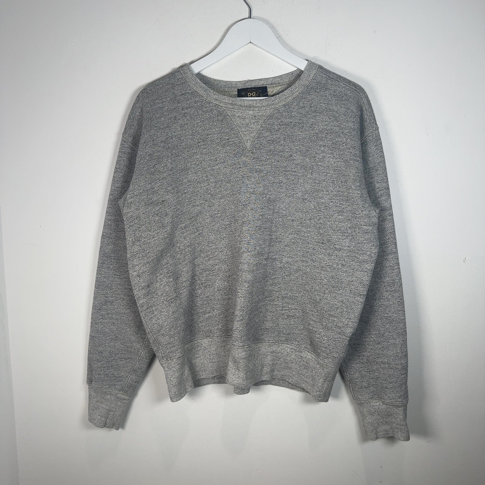 RRL Grey French Terry Crewneck