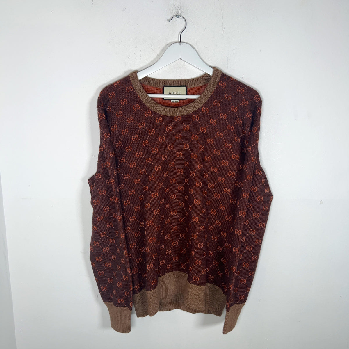 Gucci All Over Supreme Print Sweater