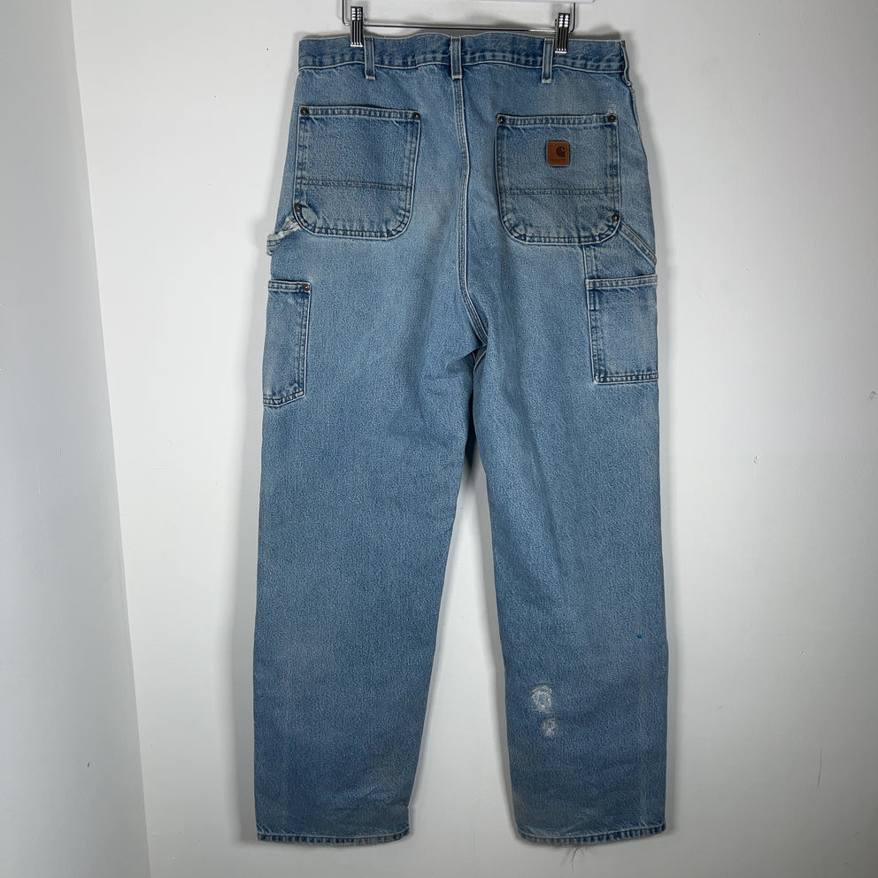 Carhartt Vintage Distressed Denim Double Knee Carpenter Jeans