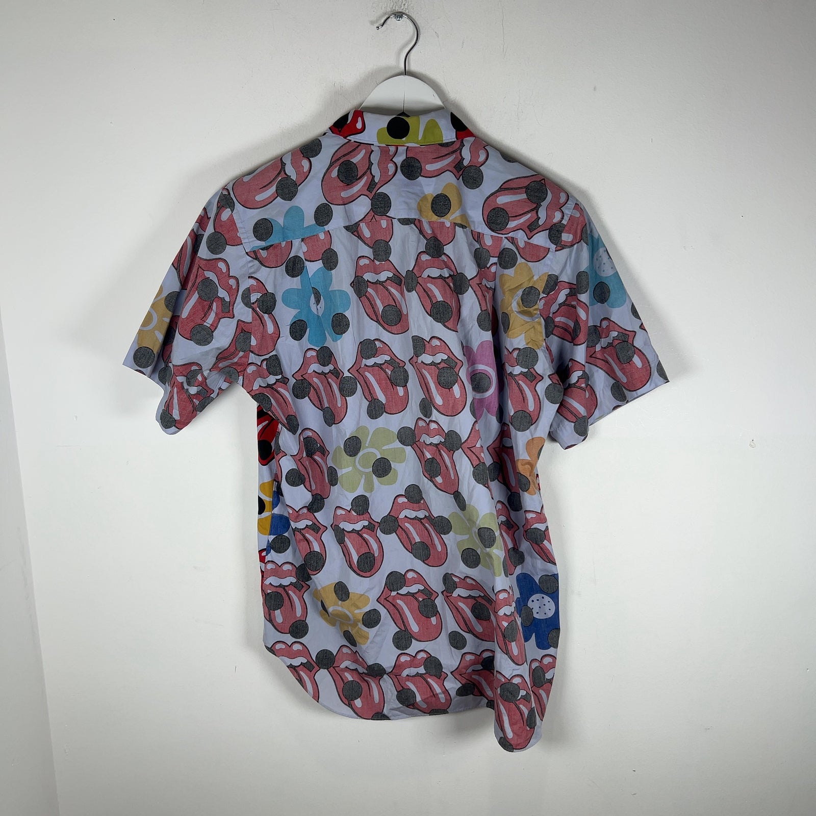 Comme Des Garcons All Over Rolling Stone Print Shirt