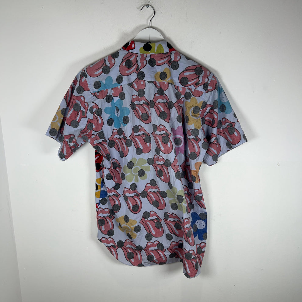Comme Des Garcons All Over Rolling Stone Print Shirt