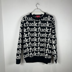 Supreme All Over 'Fuck' Knit Sweater