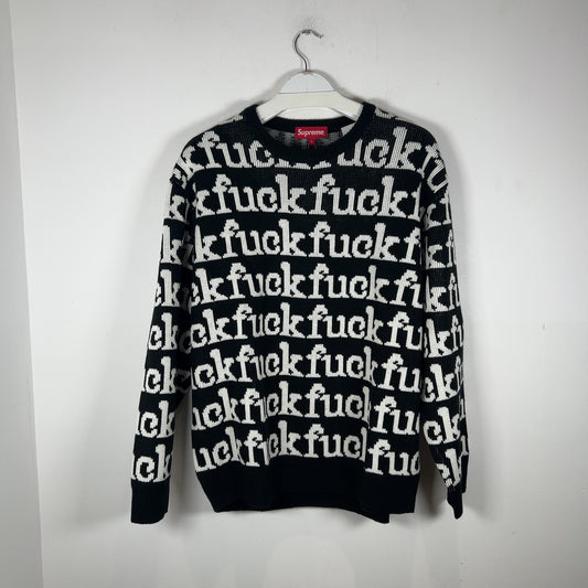 Supreme All Over 'Fuck' Knit Sweater