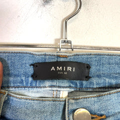 Amiri Light Indigo Biker Art Patch Denim Jeans