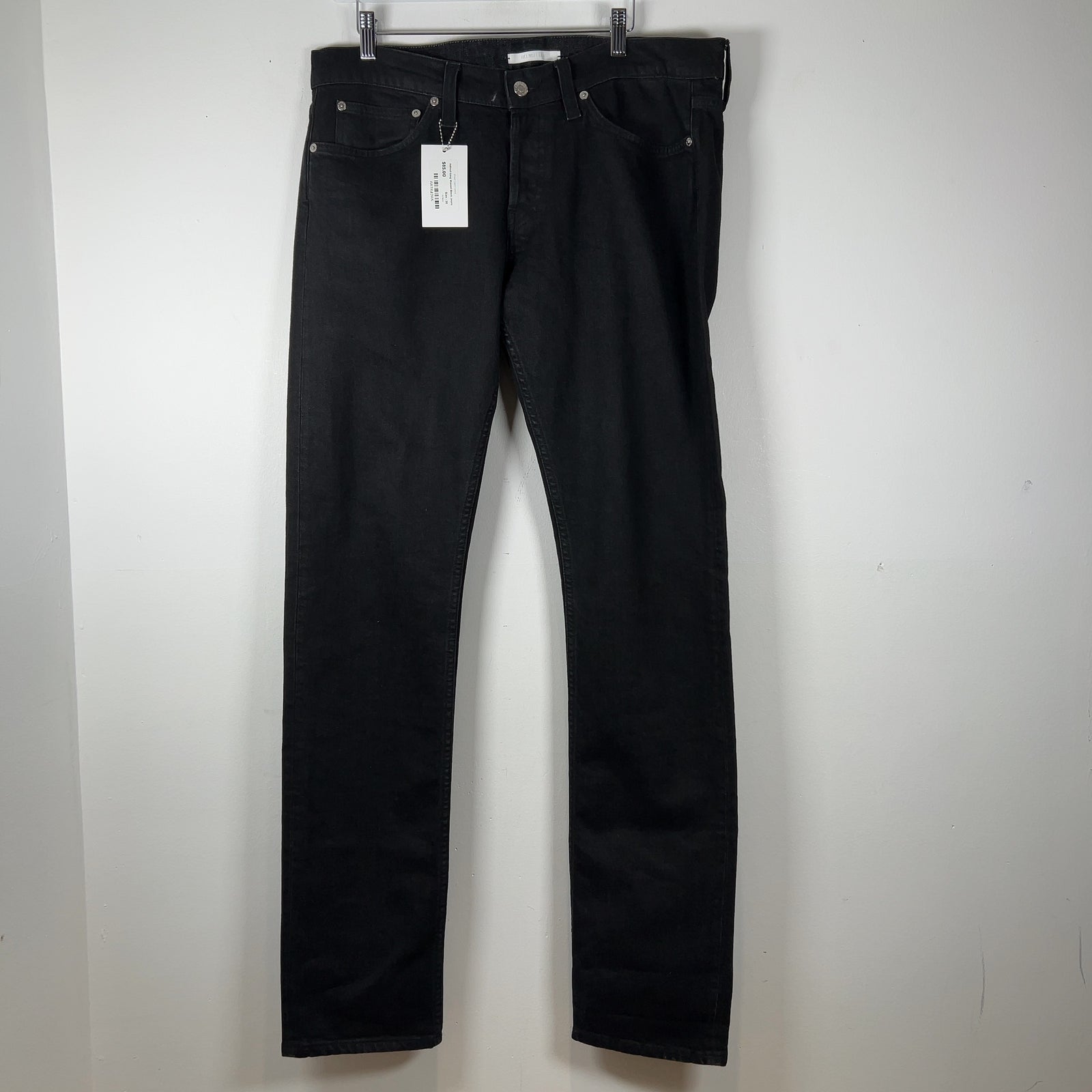 Helmut Lang Waxed Black Jeans
