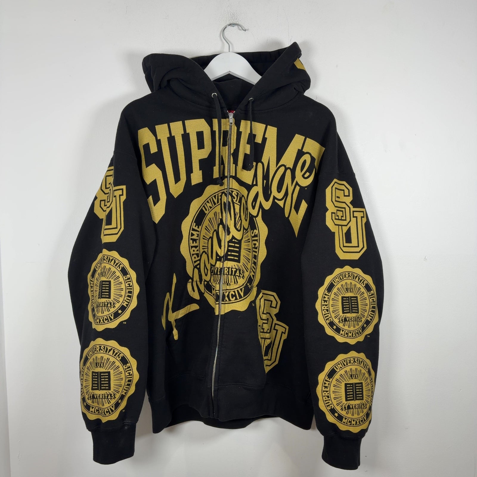 Supreme Black ‘Knowledge’ Coligate Hoodie