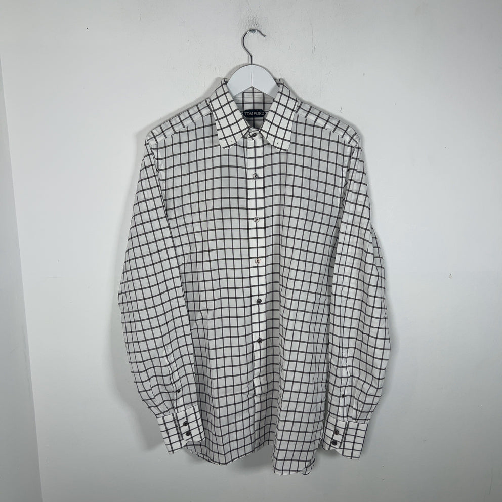 Tom Ford Plaid Button-Up Shirt