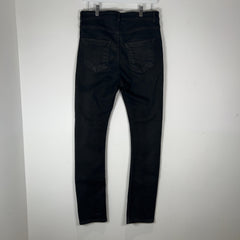 Rick Owens Black Waxed Skinny Detroit Cut Jeans Size 29