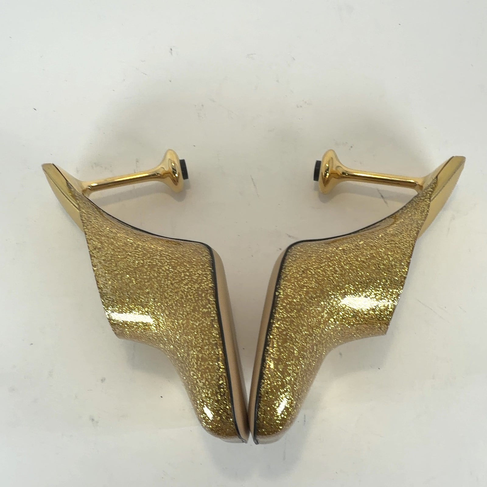 Loewe Gold Glitter Toy Heels