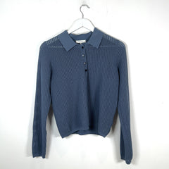Rag & Bone Knitted Cropped Button-Up Polo Shirt