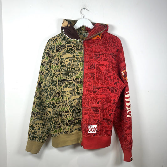Bape XXV 'Cities' Split Camouflauge Hoodie