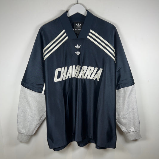 Willy Chavarria x Adidas Embroidered Logo Jersey Hoodie