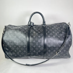 Louis Vuitton Eclipse Monogram Keepall Bandouliere 55