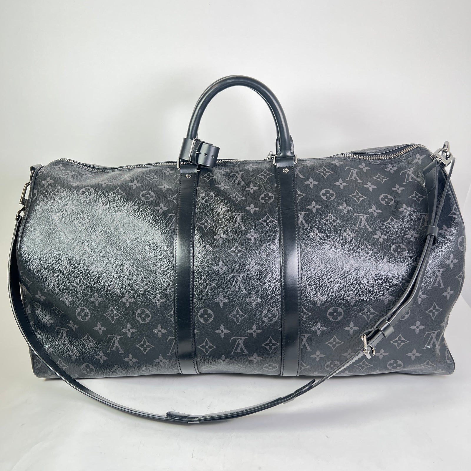 Louis Vuitton Eclipse Monogram Keepall Bandouliere 55