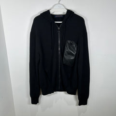 Louis Vuitton 3D Empreinte Pocket Knit Zip Up Hoodie Size XL