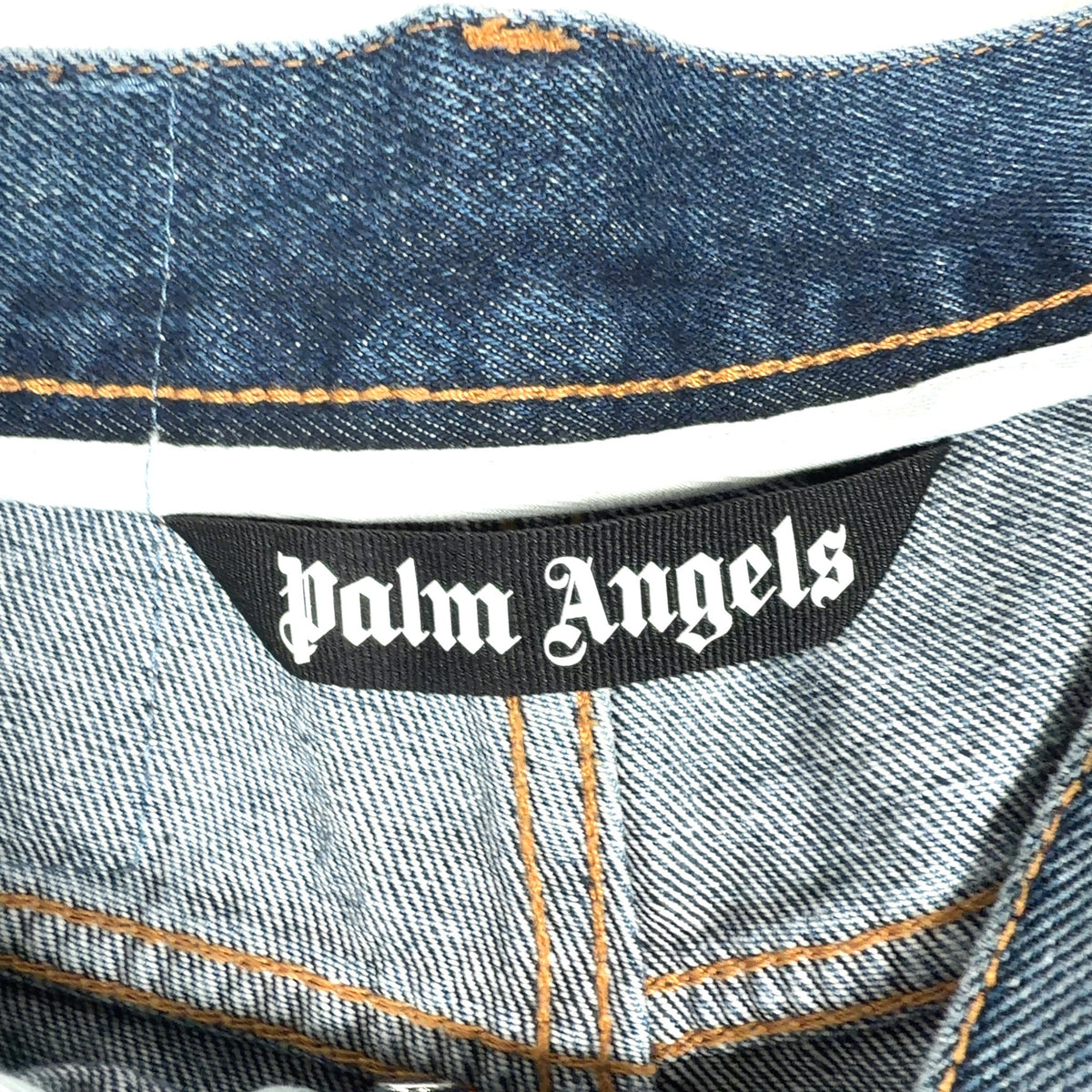 Palm Angels Lasered Palm Graphic Denim Jeans