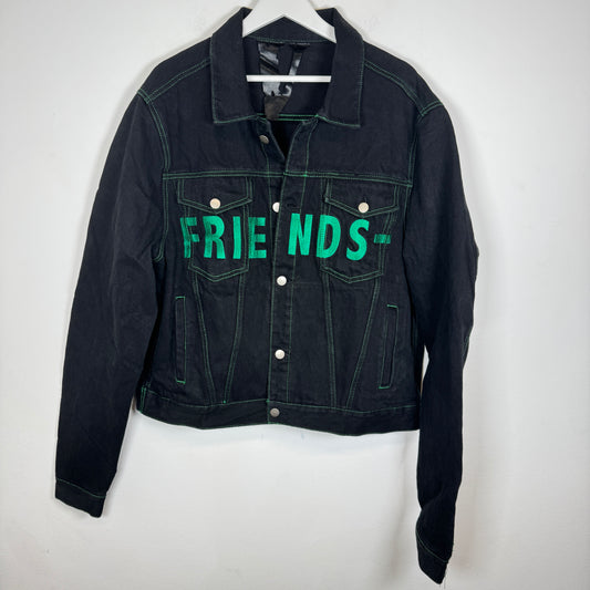 Vlone Black/Green Friends Denim Jacket Size XL