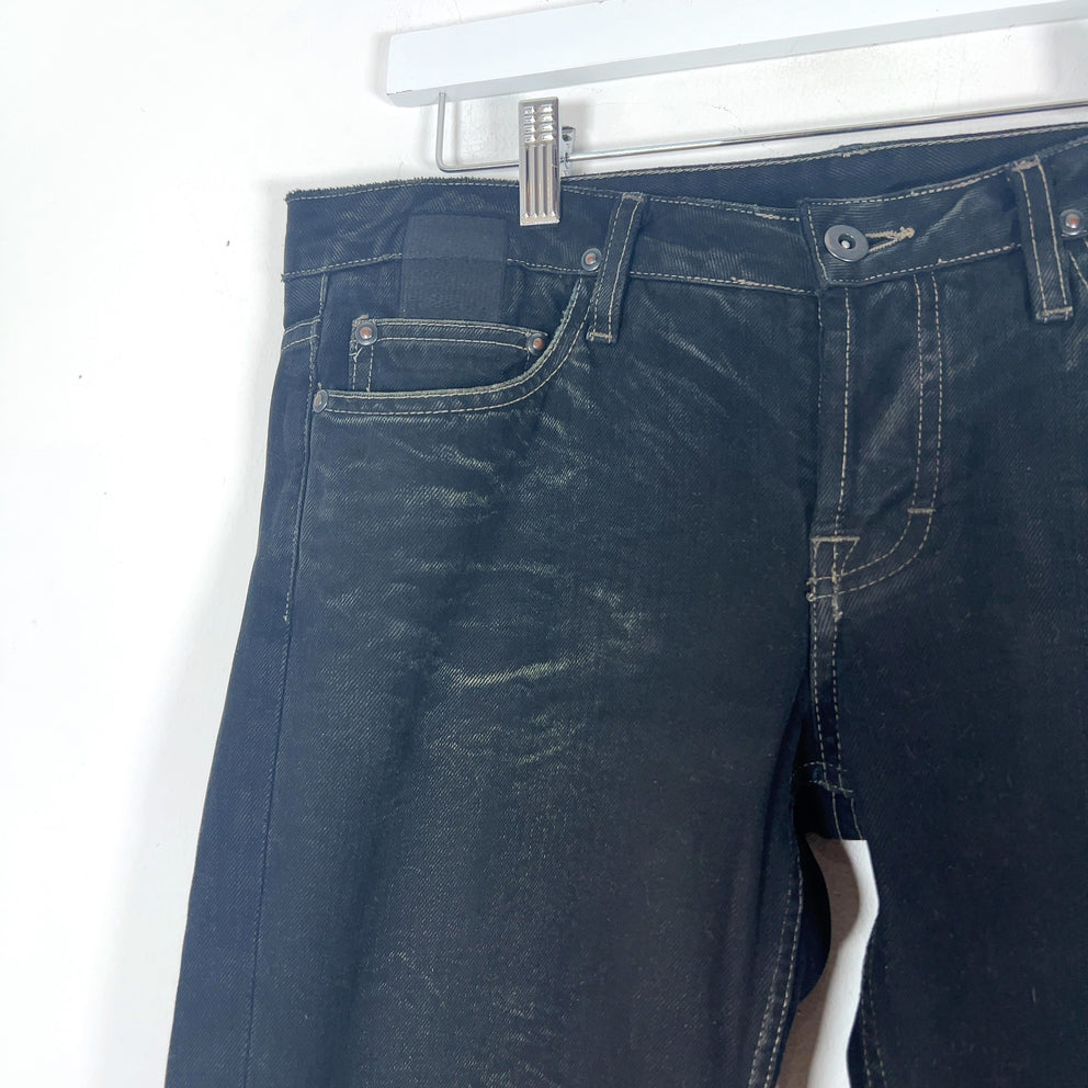 Rick Owens Slab Oil Faded Black Jeans