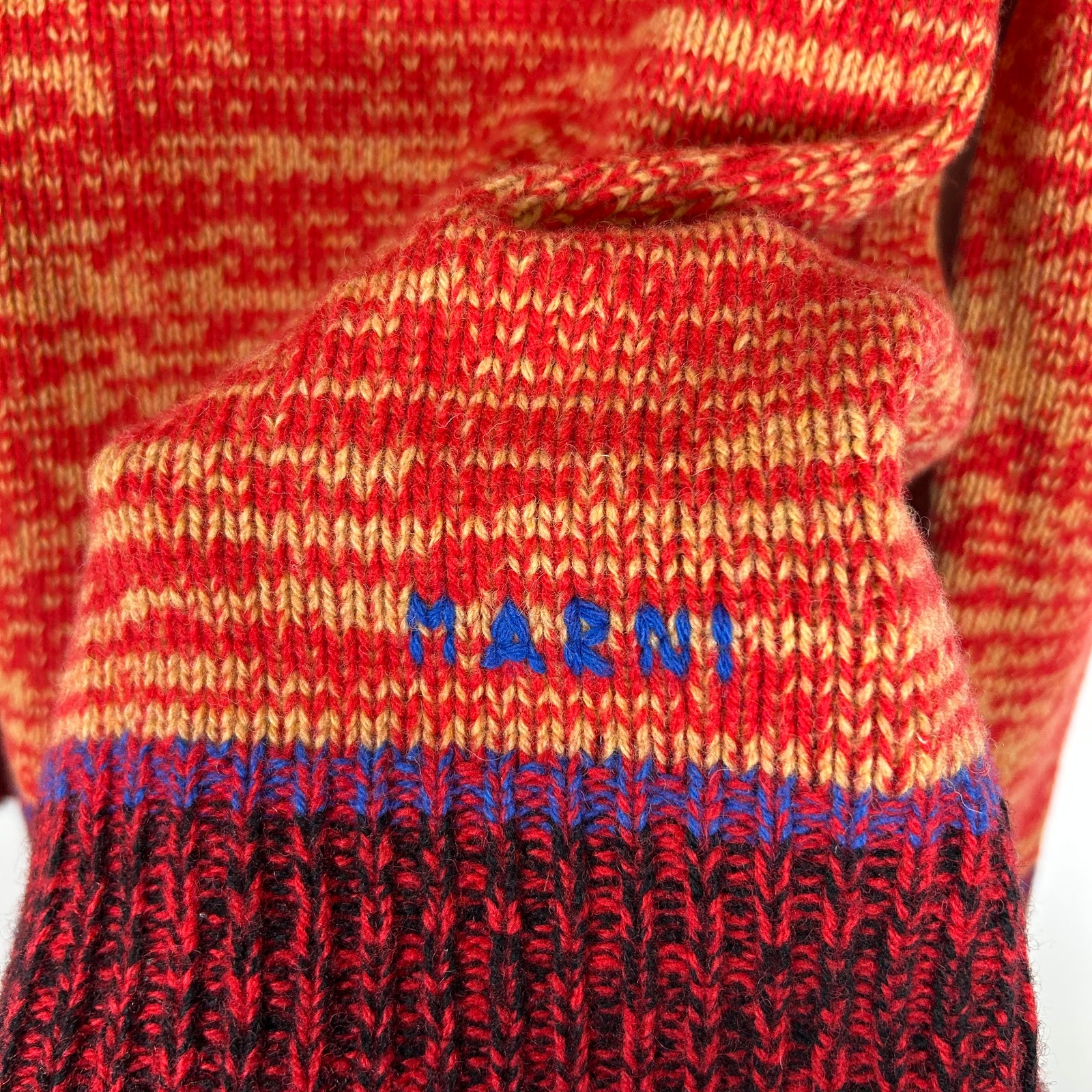 Marni Orange Maglia Wool Sweater Size L
