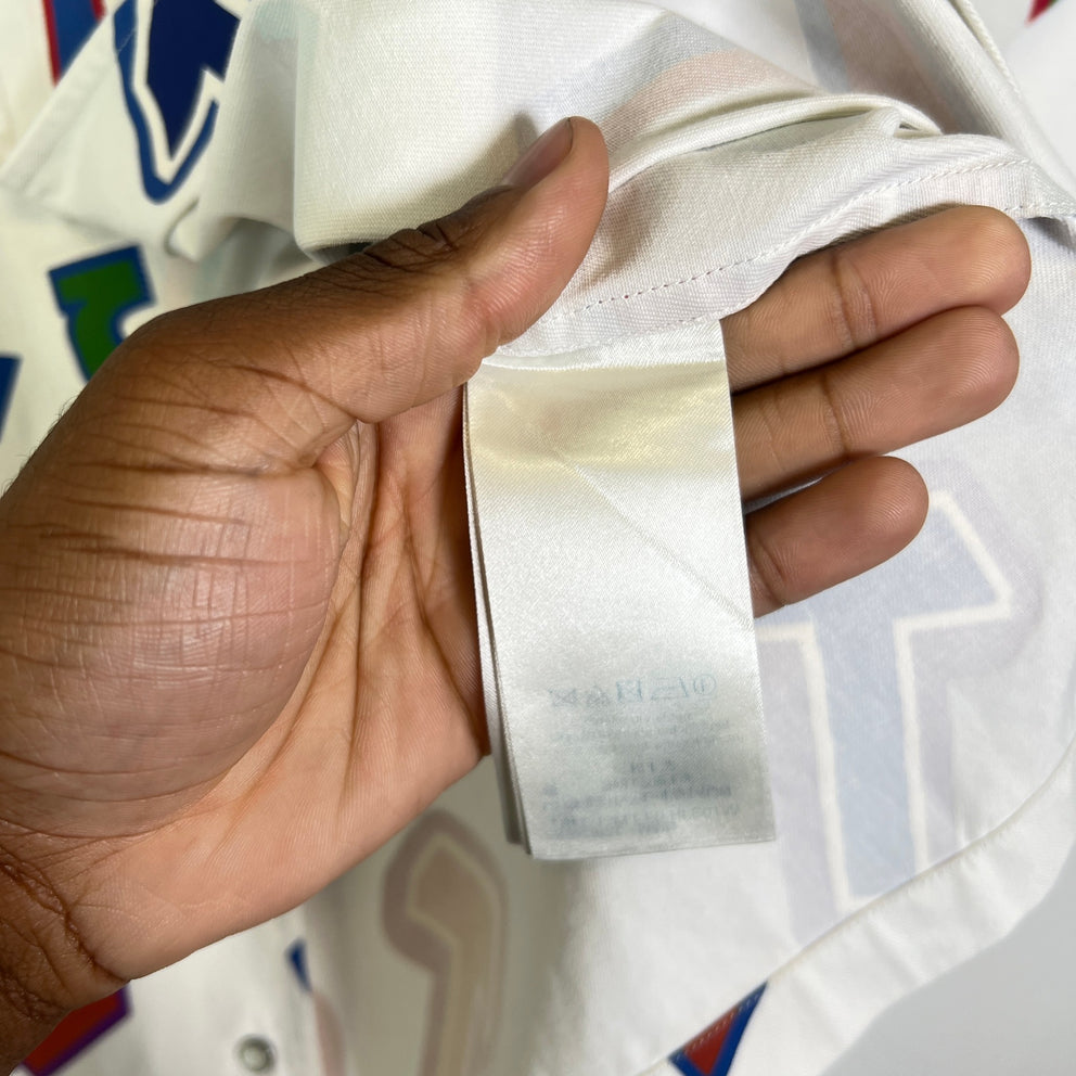 Louis Vuitton x NBA White Basketball Letters Shirt Size L