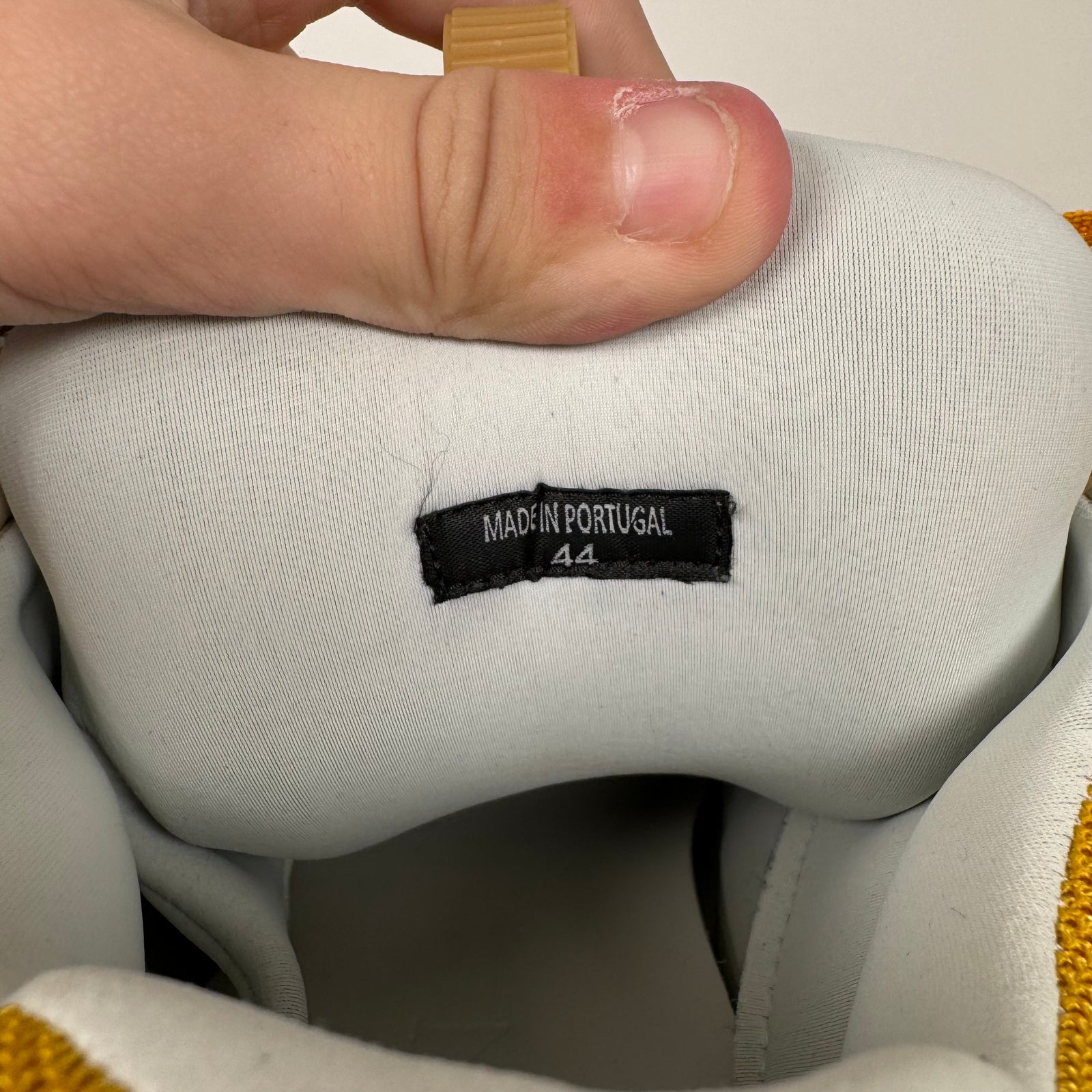 Lanvin White/Yellow Curb Sneakers Size 44
