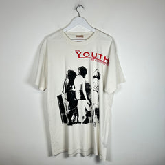 Raf Simons White "Youth Reanimator" T-shirt Size XL