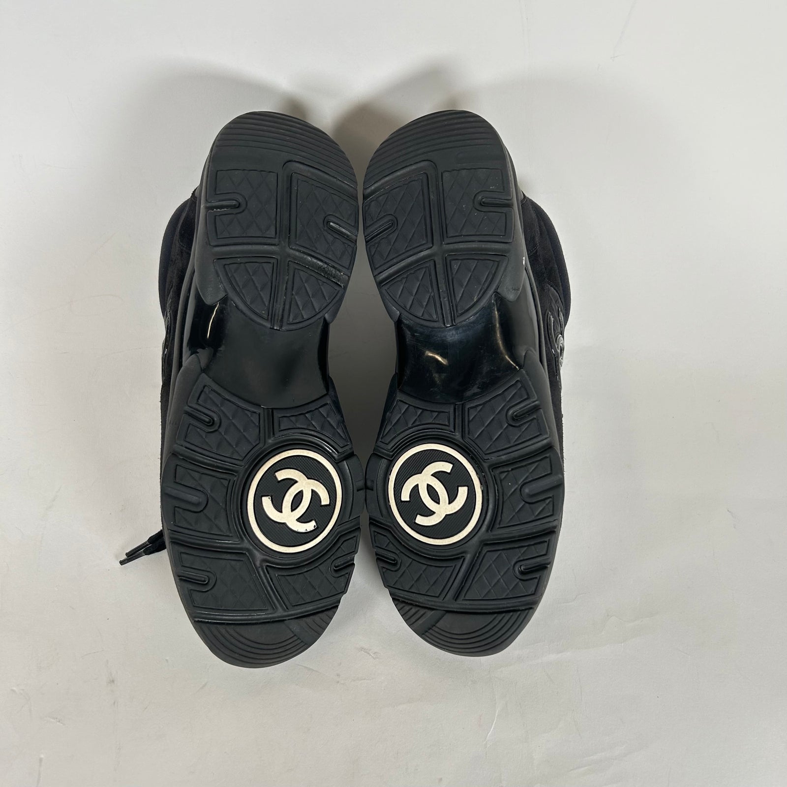 Chanel Black Tennis Trainers Size 40.5