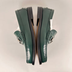 Gucci Horsebit Green Leather Derbys Size 5.5