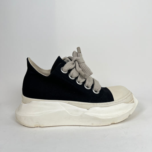 Rick Owens Drkshdw Black/Milk Abstract Jumbolace Ramones Size 42.5