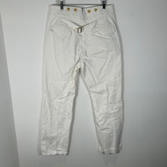 Gucci White High Waisted Button-Up Pants Size 32