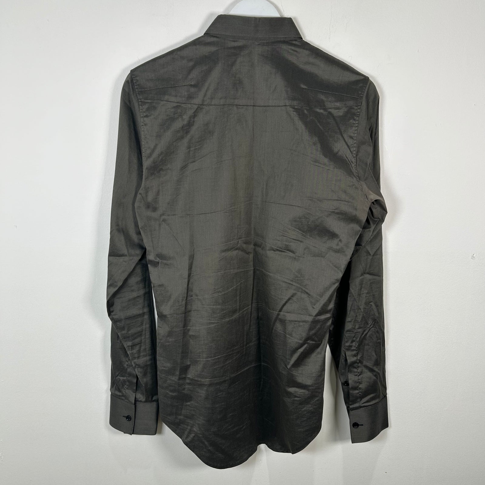 Dior Grey Sheen Button Up Shirt Size S