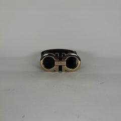 Salvatore Ferragamo Brown Leather Big Buckle Belt Size 32