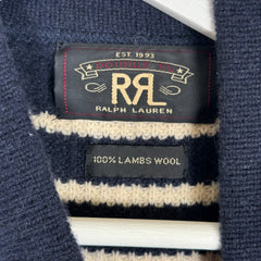 RRL Navy/White Striped Knit Sweater Size XS