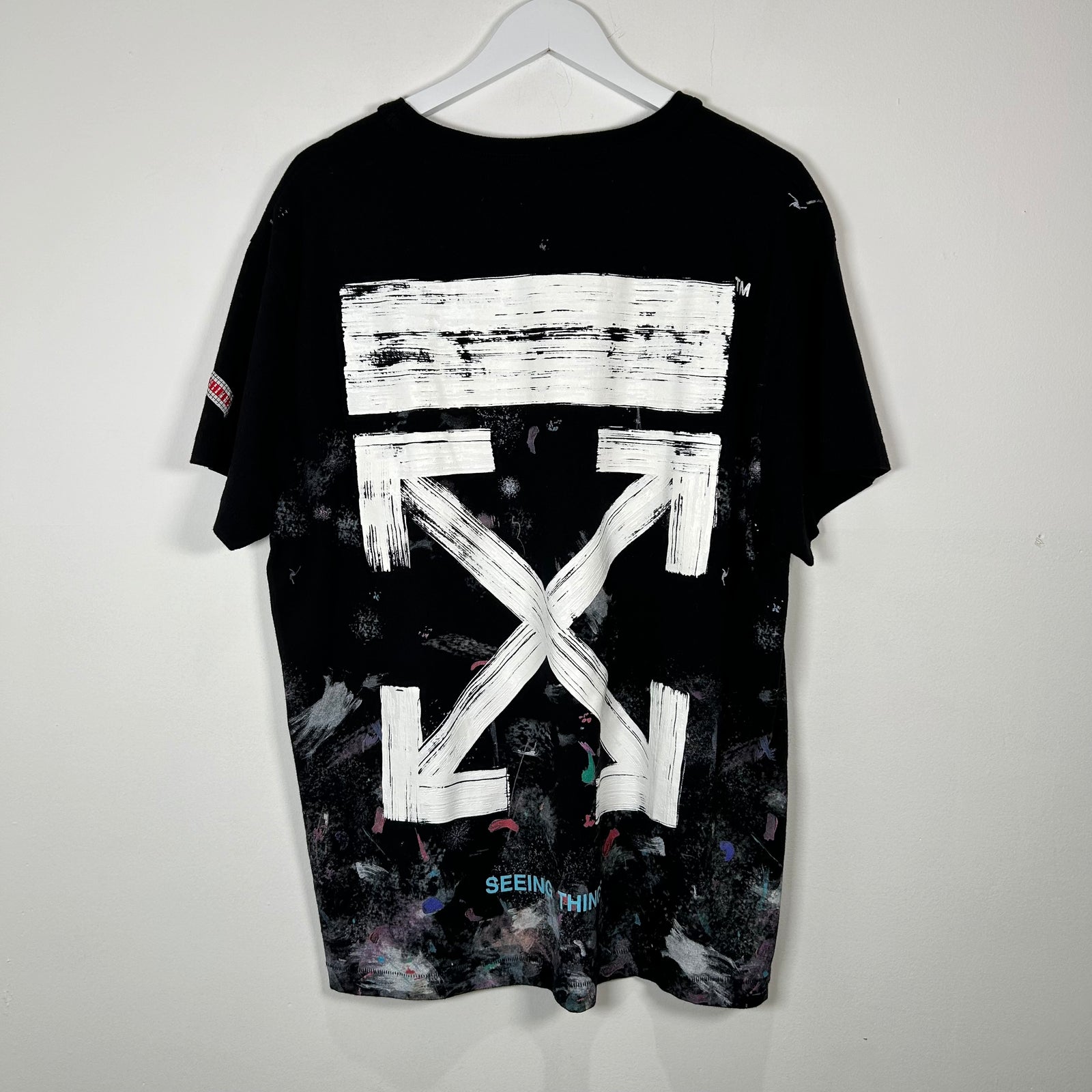 Off-White Paint Splatter T-Shirt Size M