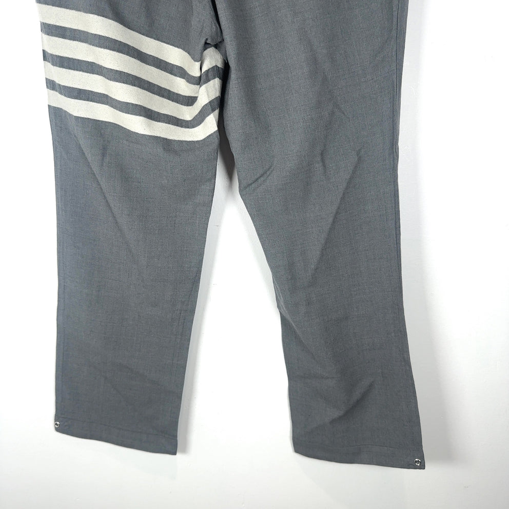 Thom Browne Woostered Woven Wool 4-Bar Pants