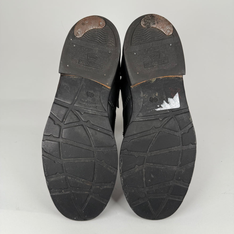 Raf Simons AW06 Black 'Accordion' Zipper Boots Size 8