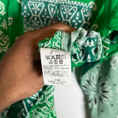 Kapital Green Bandana Patchwork Butt-Up Shirt Size 4