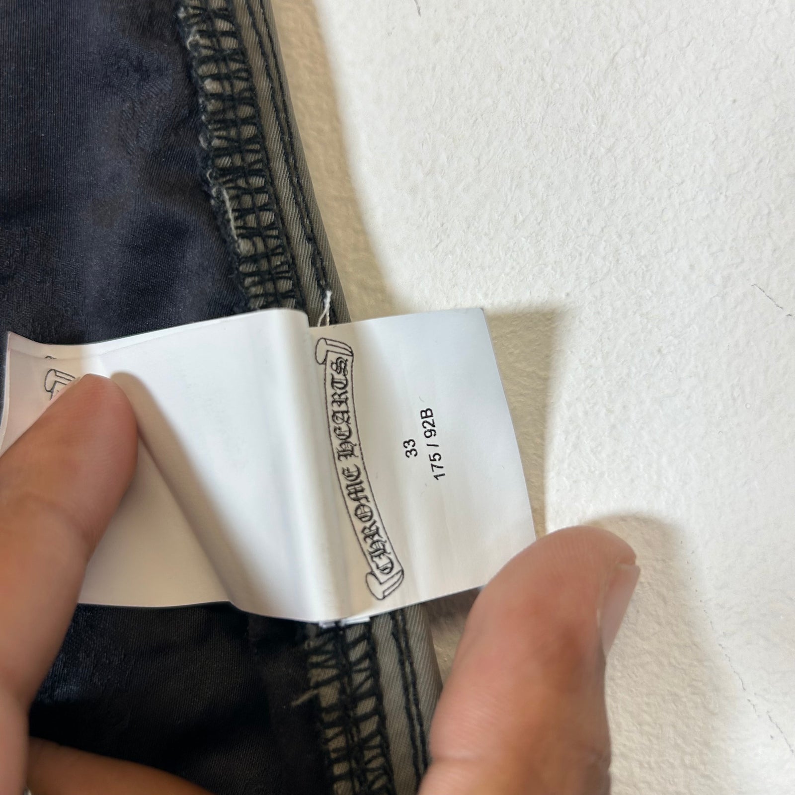Chrome Hearts Black Nylon/Leather Double Knee Carpenter Pants Size 33