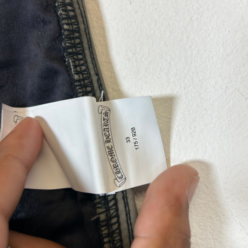 Chrome Hearts Black Nylon/Leather Double Knee Carpenter Pants Size 33