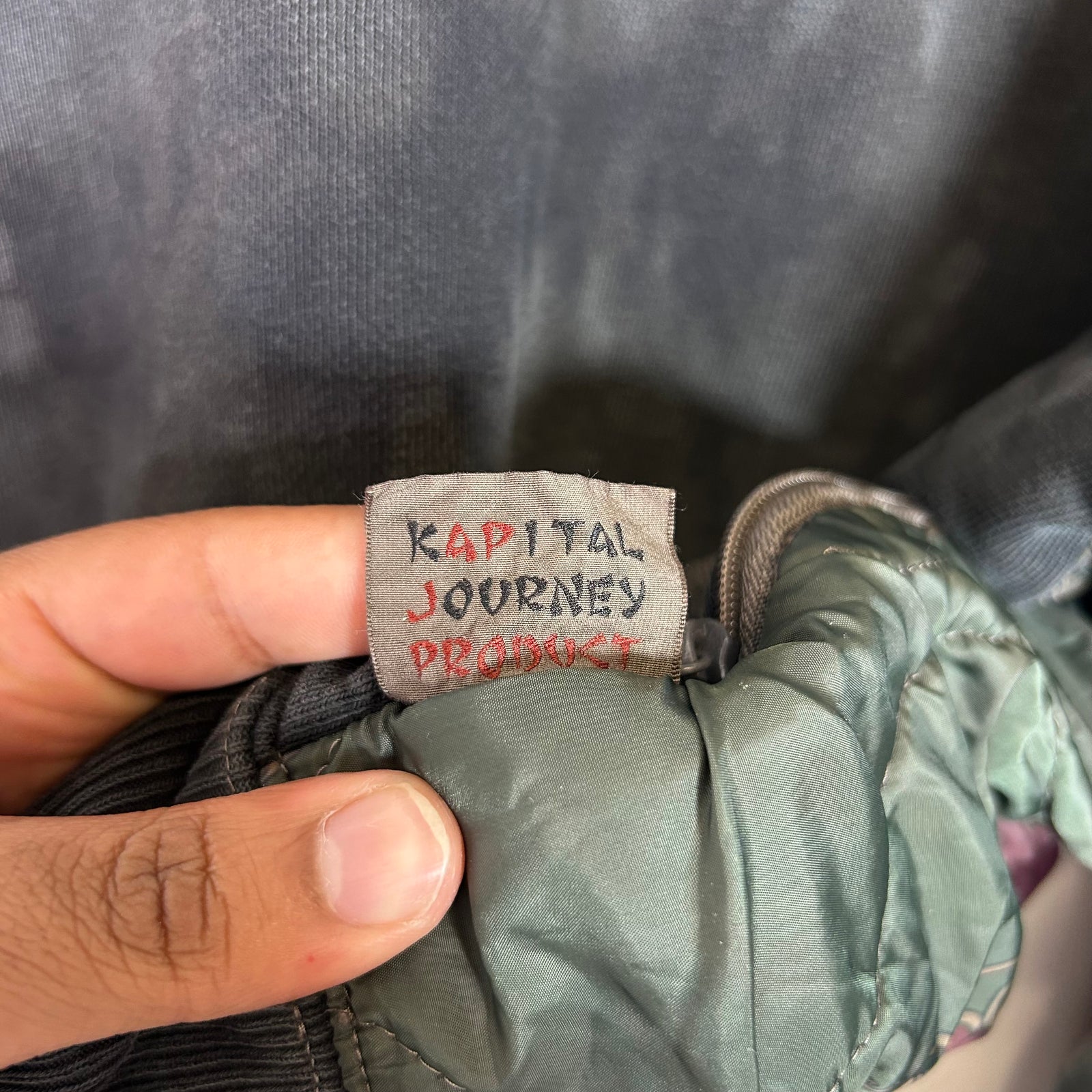 Kapital Kountry Over-Dyed Virgin Mary Quilted Crewneck Size 3