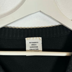 Vetements Heavy Knit Logo Sweater Size XL