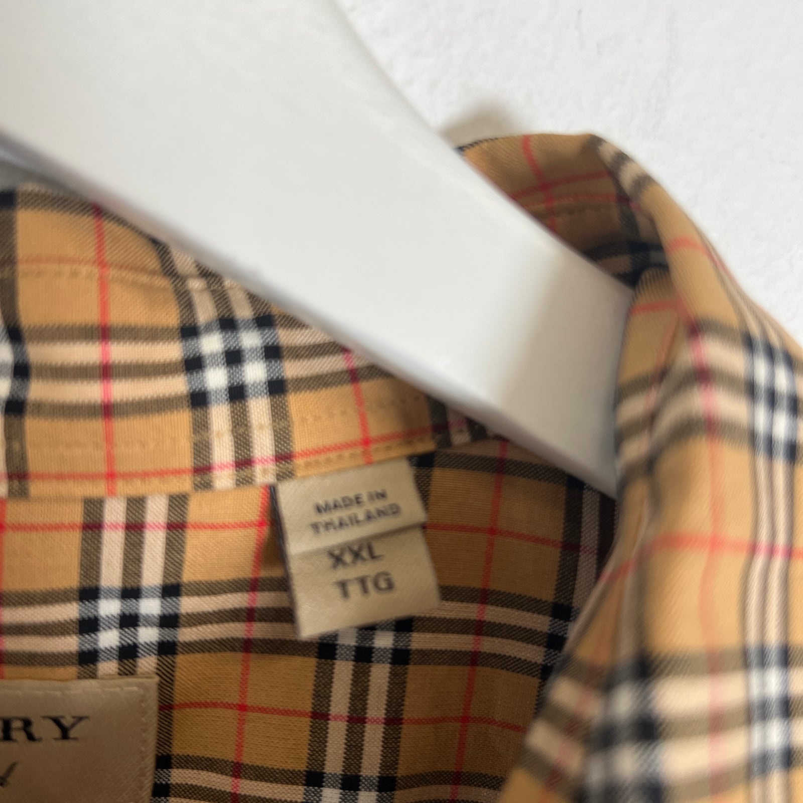 Burberry Plaid Check Shirt Size 2XL