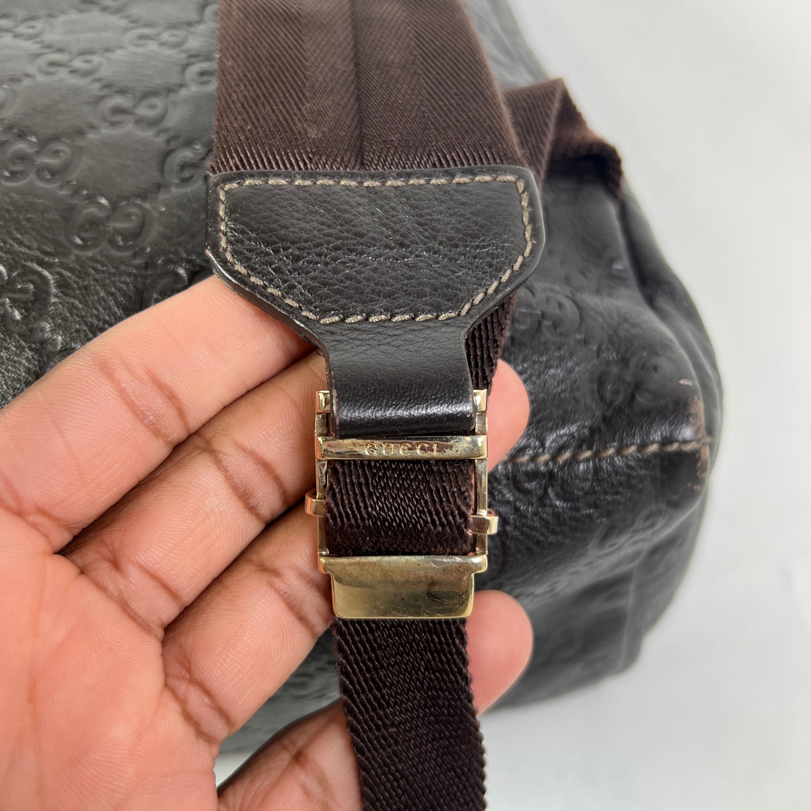 Gucci Brown GG Guccissima Signature Leather Backpack